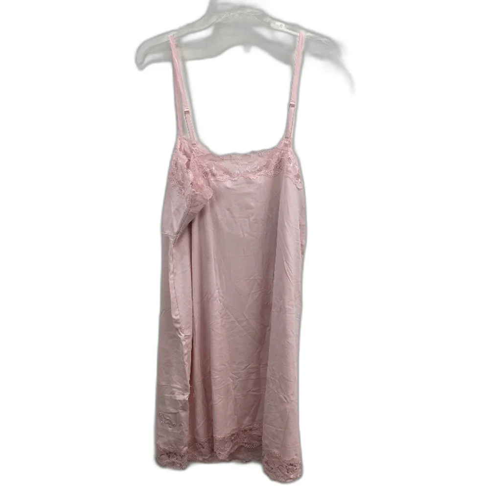 Peter Alexander Plus Pretty Pink Lace Trim Bamboo Slip Nightie Ladies Sz 1+ NEW - Image 2