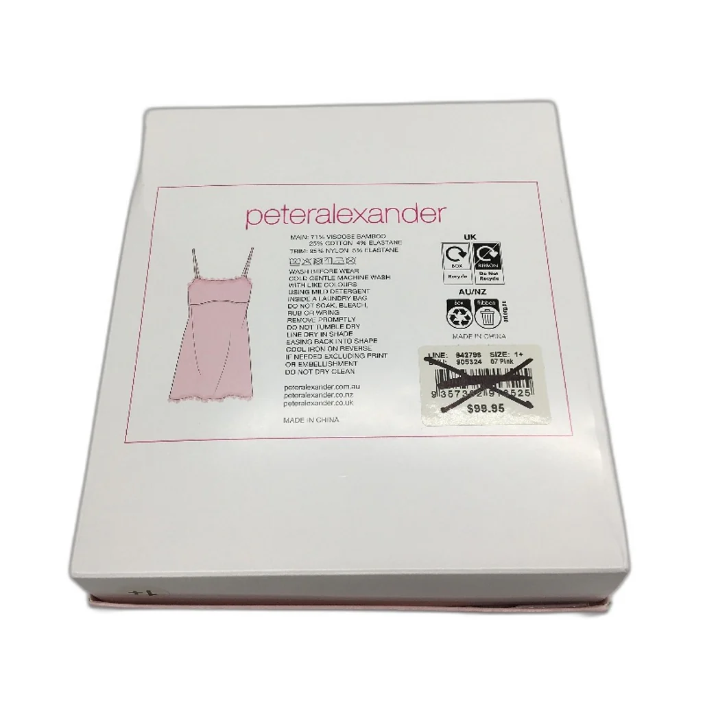 Peter Alexander Plus Pretty Pink Lace Trim Bamboo Slip Nightie Ladies Sz 1+ NEW - Image 7