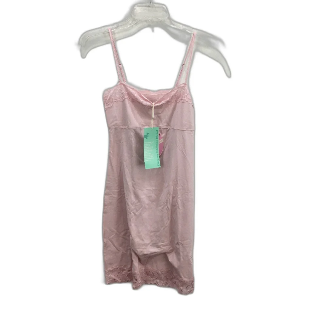 Peter Alexander Pretty Pink Lace Trim Bamboo Slip Nightie Ladies Size 2XS NEW