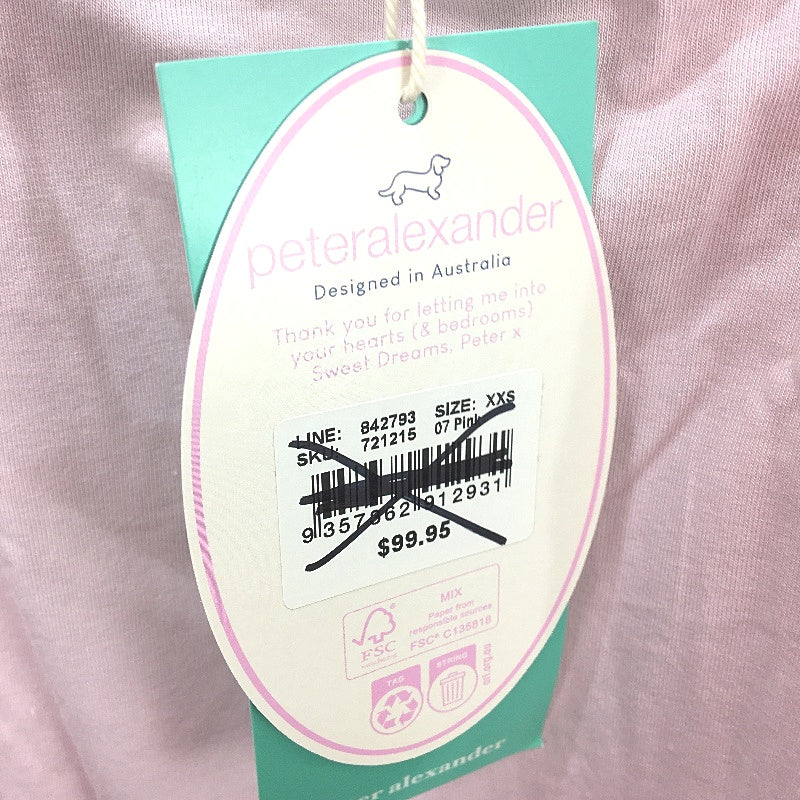 Peter Alexander Pretty Pink Lace Trim Bamboo Slip Nightie Ladies Size 2XS NEW - Image 4