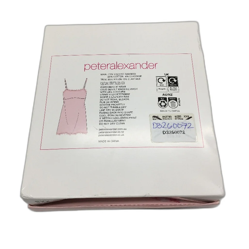 Peter Alexander Pretty Pink Lace Trim Bamboo Slip Nightie Ladies Size 2XS NEW - Image 7