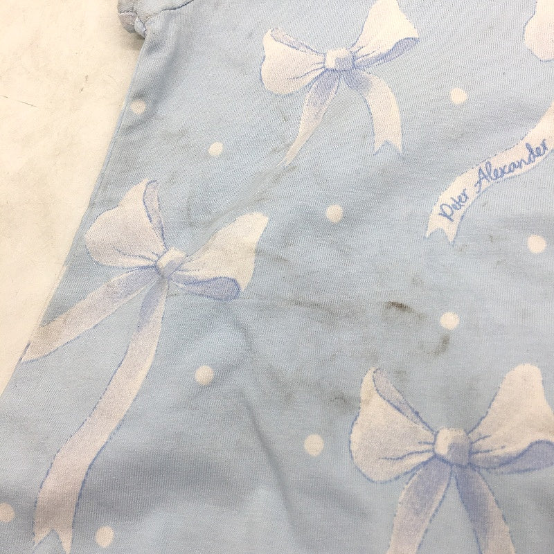 Peter Alexander Pretty Bow Baby Blue Cotton Romper Size Newborn NEW - Image 4