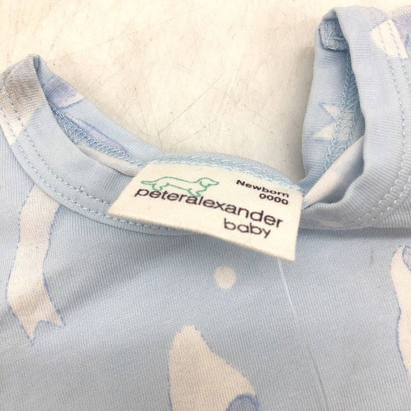 Peter Alexander Pretty Bow Baby Blue Cotton Romper Size Newborn NEW - Image 5