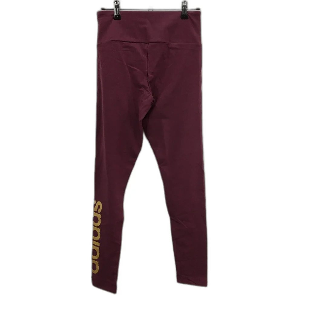 Adidas Essentials Loungewear High Waisted Plum Logo Leggings Ladies Sz Small NEW - Image 2