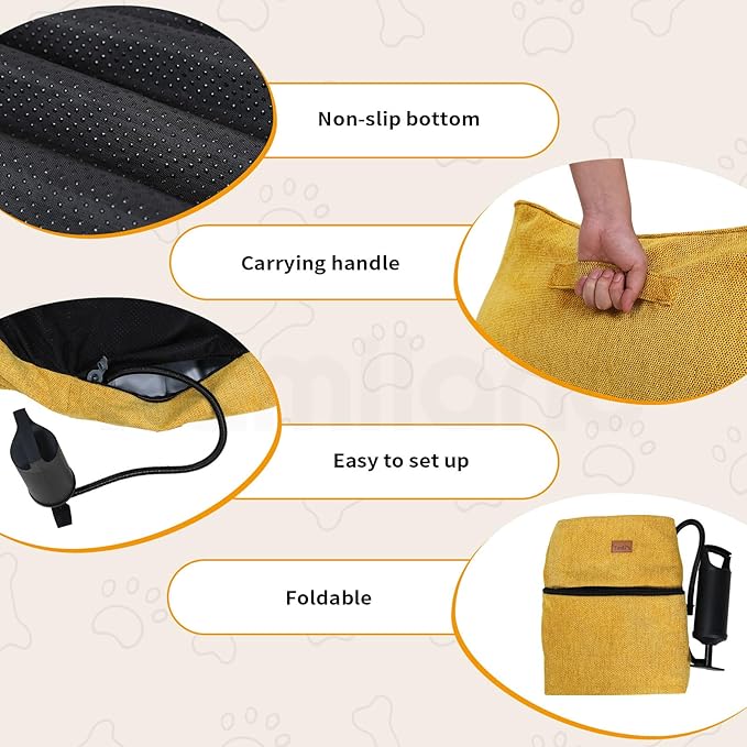Tedi's Pet Calming Sofa Bed For Small Medium Dog Cat Removable Cover Yellow NEW - Image 5