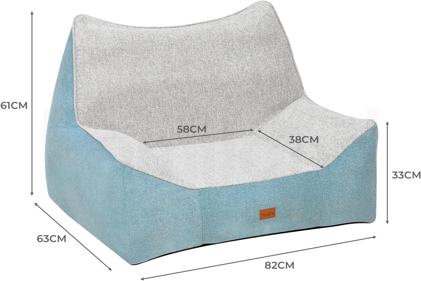 Tedi's Pet Calming Sofa Bed For Small Medium Dog Cat Removable Cover Blue NEW - Image 4