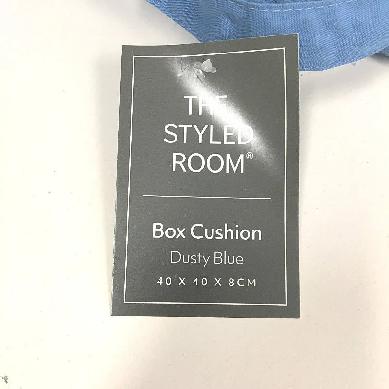 The Styled Room 2 Pack Thick Box Cushion Seat Pads 40x40x8CM Dusty Blue NEW - Image 3