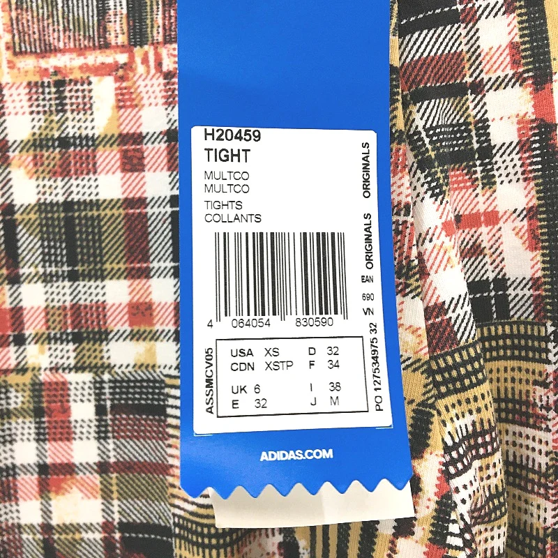 Adidas HER Studio London Check Cropped Mid Rise Tights Ladies Size UK 6 NEW - Image 4