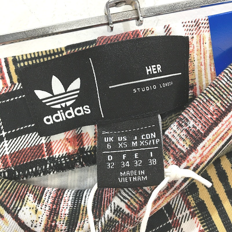 Adidas HER Studio London Check Cropped Mid Rise Tights Ladies Size UK 6 NEW - Image 5