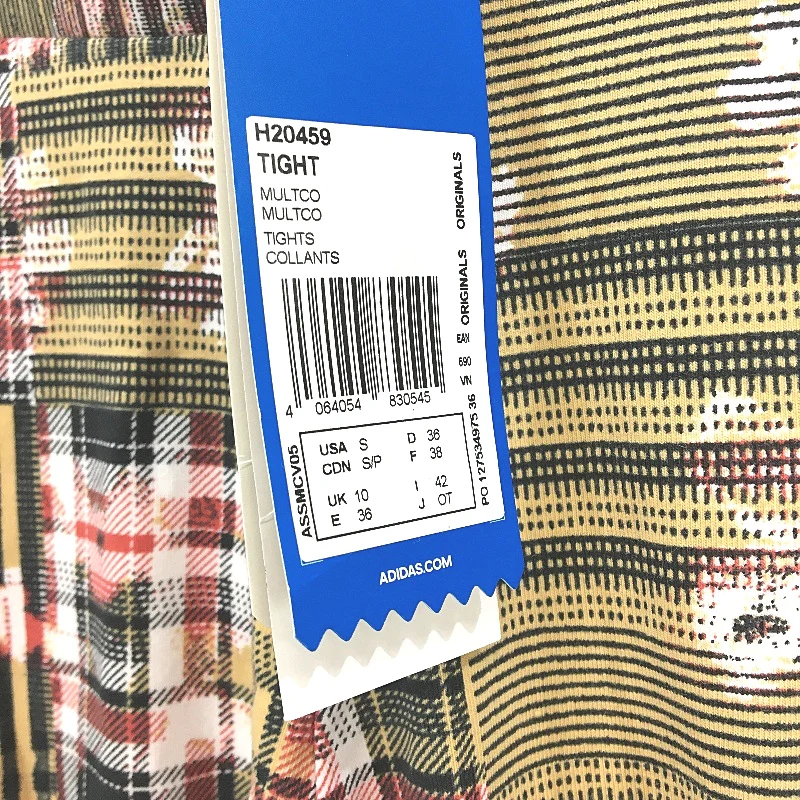 Adidas HER Studio London Check Cropped Mid Rise Tights Ladies Size UK 10 NEW - Image 3