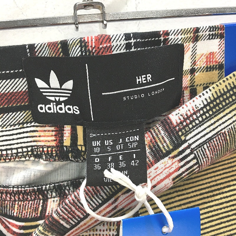 Adidas HER Studio London Check Cropped Mid Rise Tights Ladies Size UK 10 NEW - Image 4