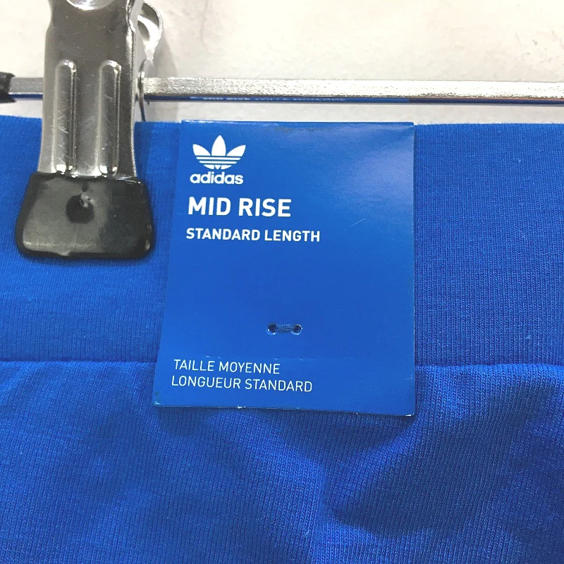 Adidas AdiColor Classics 3 Stripes Blue Bird Cotton Tights Ladies Size UK 6 NEW - Image 3