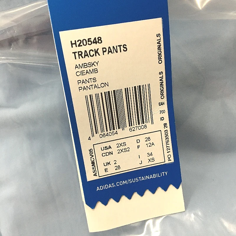 Adidas Adicolor Classics Baby Blue Lock Up Trackpants Ladies Size UK 2 NEW - Image 6