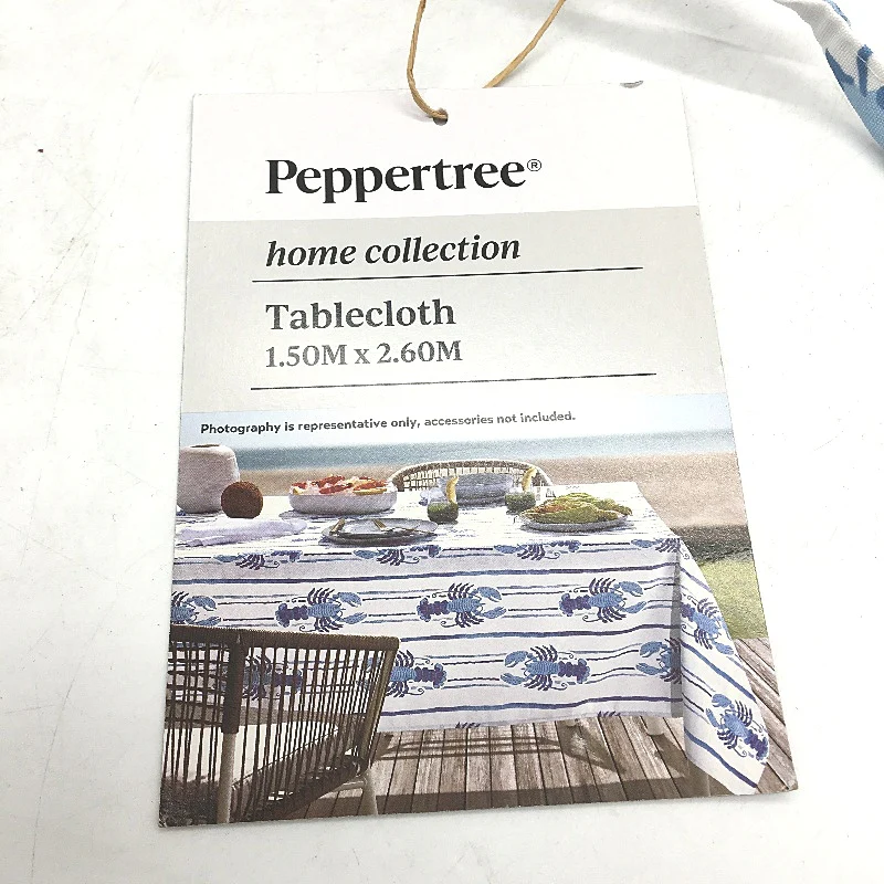 Peppertree Home Collection Blue Lobster Rectangle Tablecloth 150 x 260cm NEW - Image 4