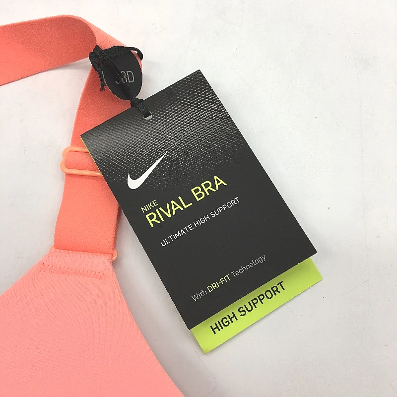 Nike Dri-Fit Neon Orange High Support Rival Bra Ladies Size 14D 38D NEW - Image 3