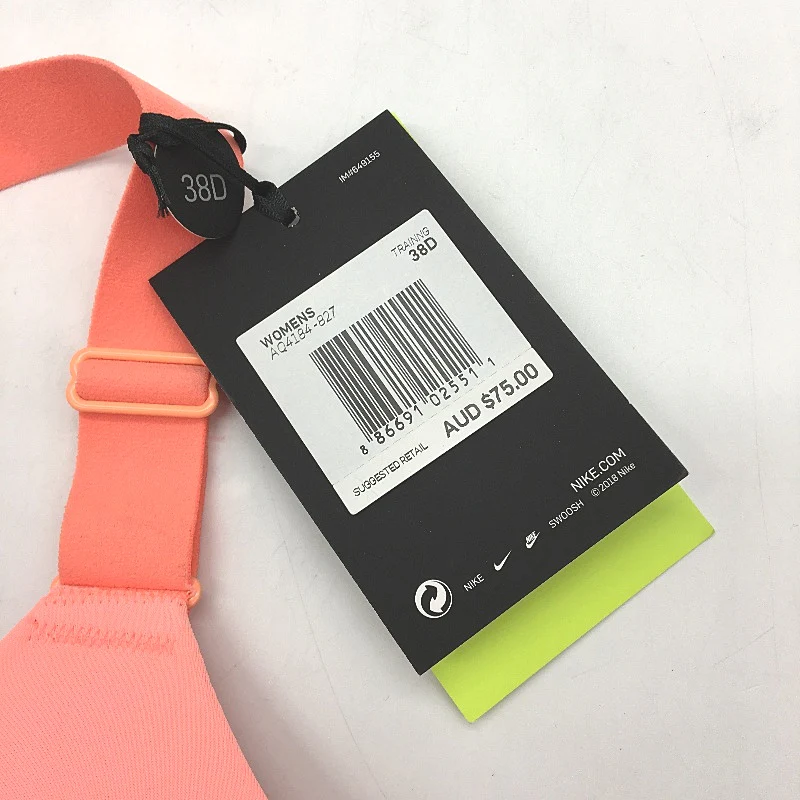 Nike Dri-Fit Neon Orange High Support Rival Bra Ladies Size 14D 38D NEW - Image 4