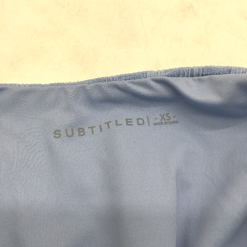 Subtitled Sky Blue Weave Pattern High Waisted Bikini Bottom Ladies Size XS NEW - Image 3
