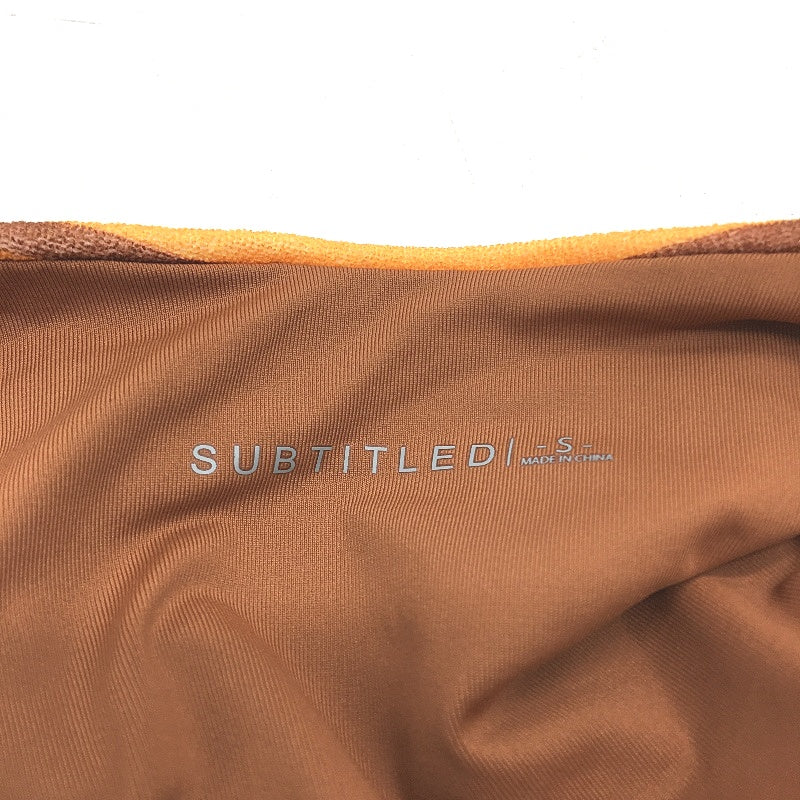 Subtitled Brown Orange Stripe Velour Knotted Bikini Bottom Ladies Size S NEW - Image 4