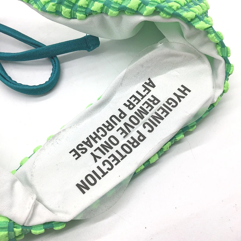 Insight Green Textured Side Tie Up Cheeky High Waisted Bikini Bottom Size S NEW - Image 5