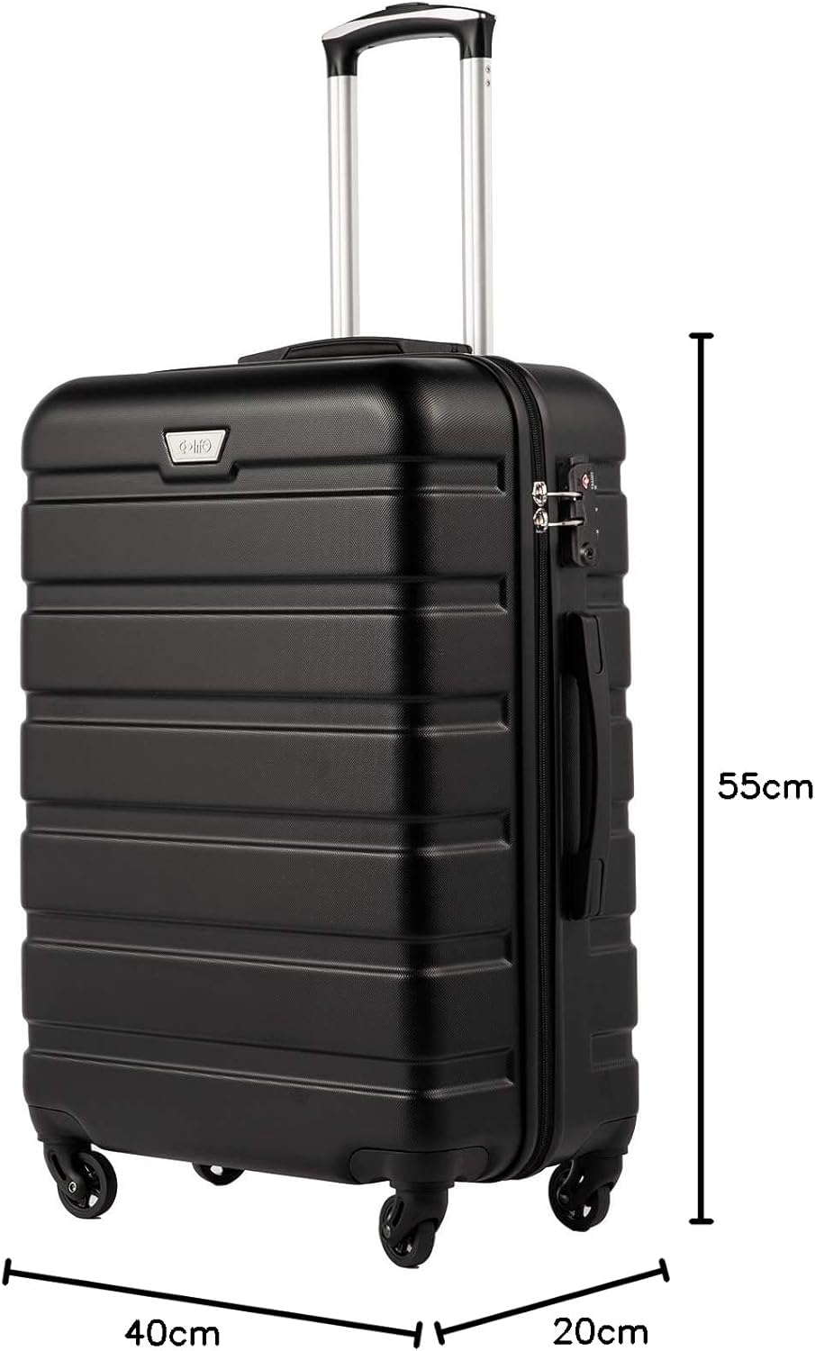 Coolife 24" Black ABS+PC Lightweight Hardshell Luggage Suitcase TSA Lock NEW - Image 2