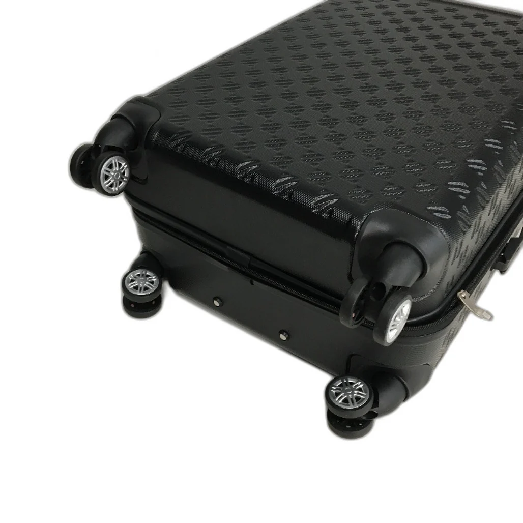 Black Textured 24" ABS Lightweight Hardshell Luggage Suitcase TSA Lock NEW - Image 4
