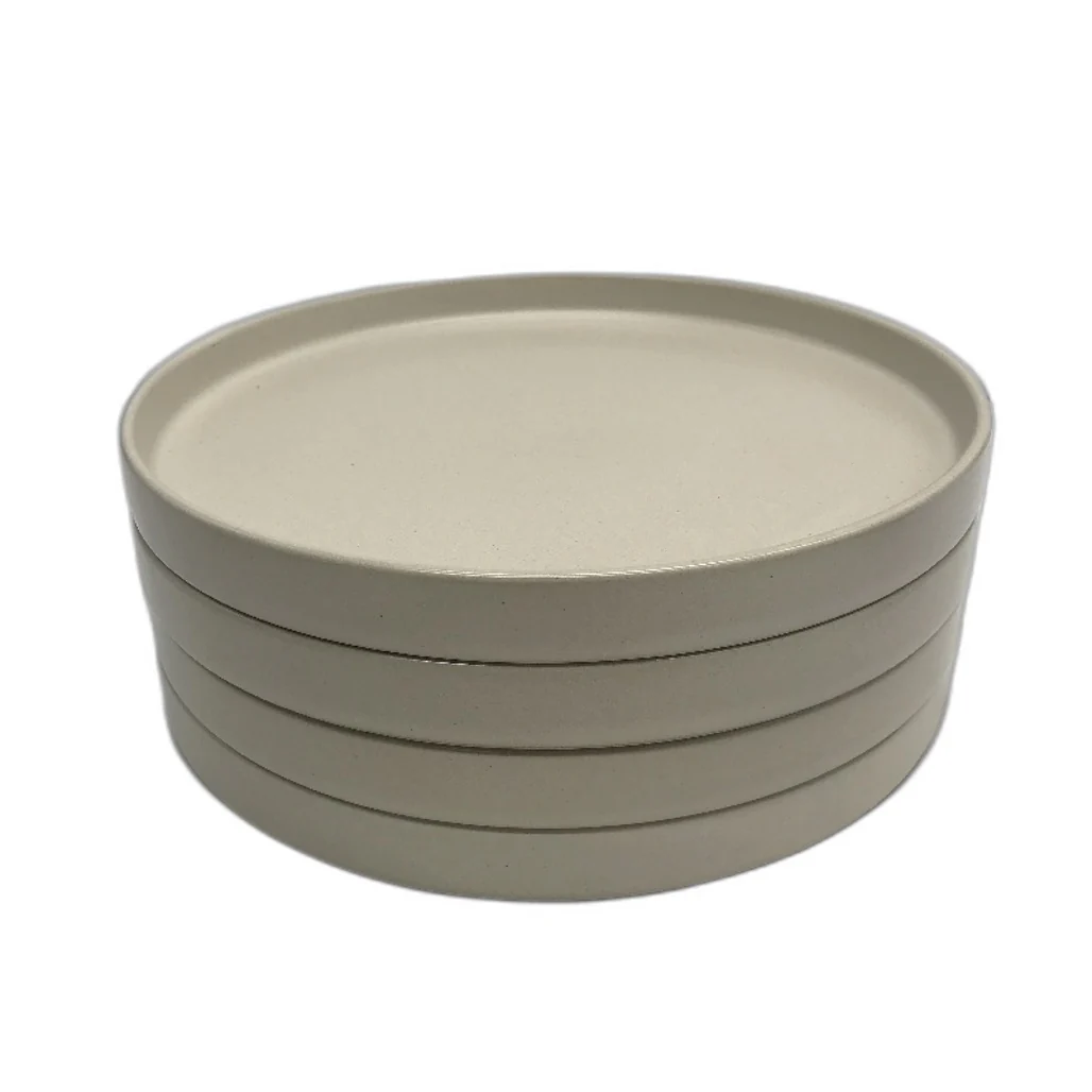 MIAMIO Sierra 4PK 21CM Beige Matte Plate Stoneware Dishwasher Microwave Safe NEW - Image 4