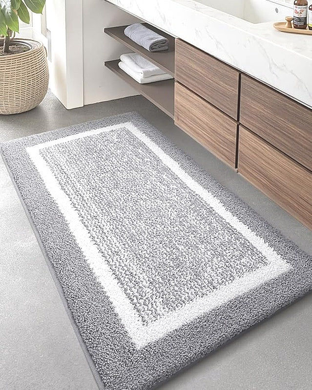 Color&Geometry Simple Stylish Bathroom Non Slip Rug Mat Carpet Soft Washable NEW