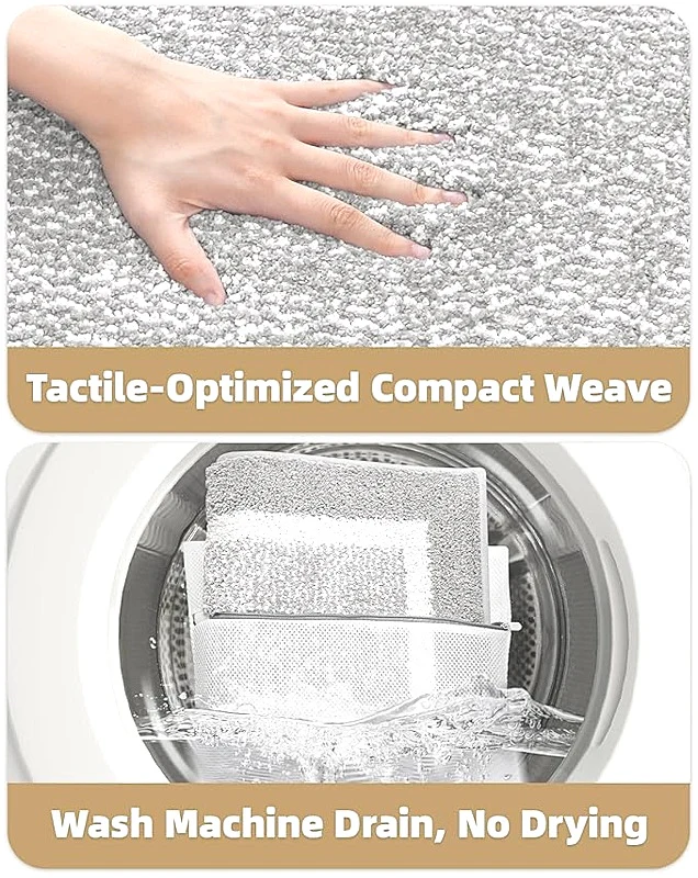 Color&Geometry Simple Stylish Bathroom Non Slip Rug Mat Carpet Soft Washable NEW - Image 2