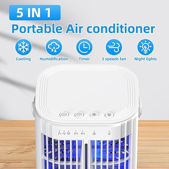 Portable Air Conditioner Mini Evaporative Cooler Fan With Water Tank 3 Speed NEW - Image 3