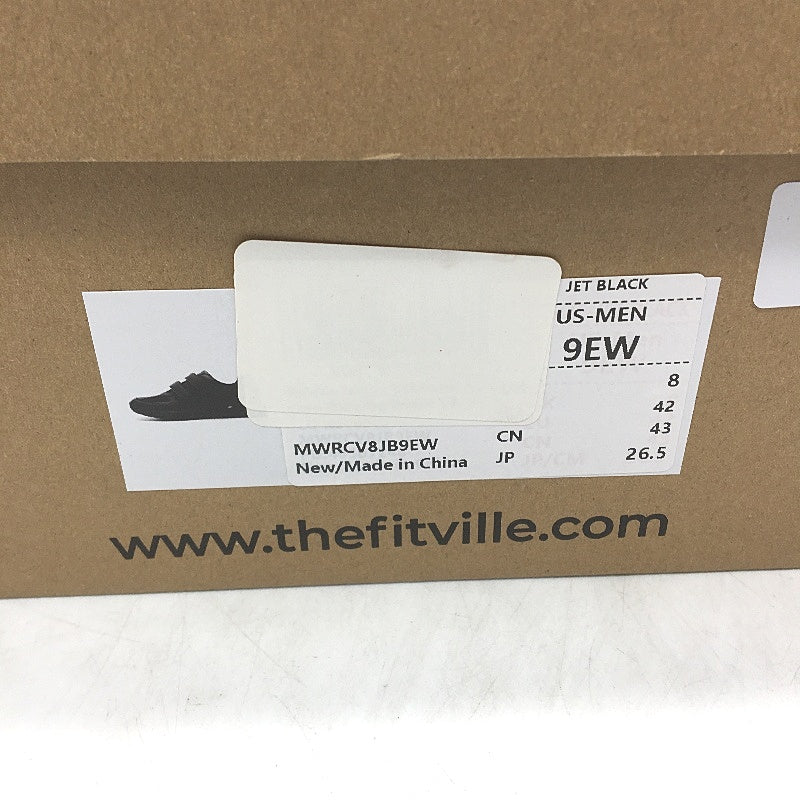 FitVille Black Easytop Strap Ease Diabetic Sneaker Shoes Mens US 9EW EU 42 NEW - Image 7