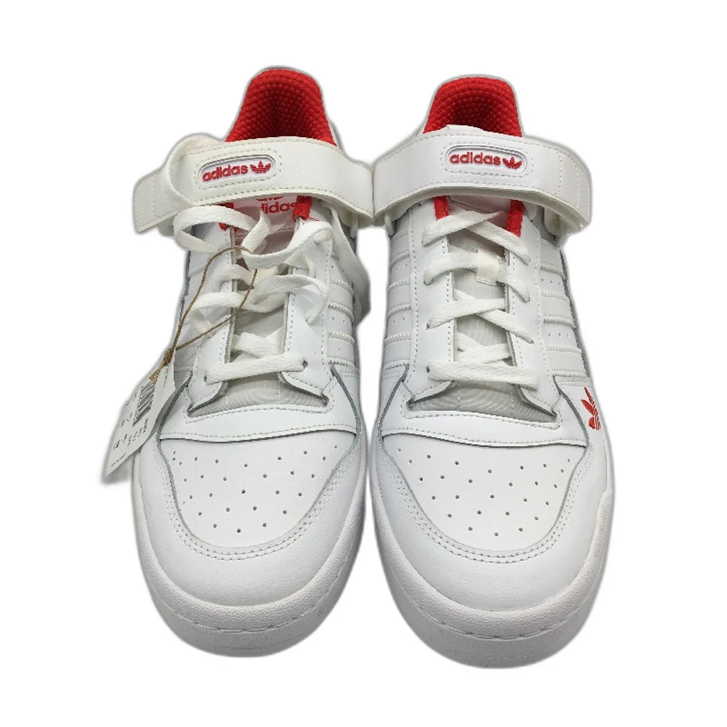 Adidas Forum Low White Leather Red Accent Sneaker Shoes Mens Size US 12 NEW - Image 2