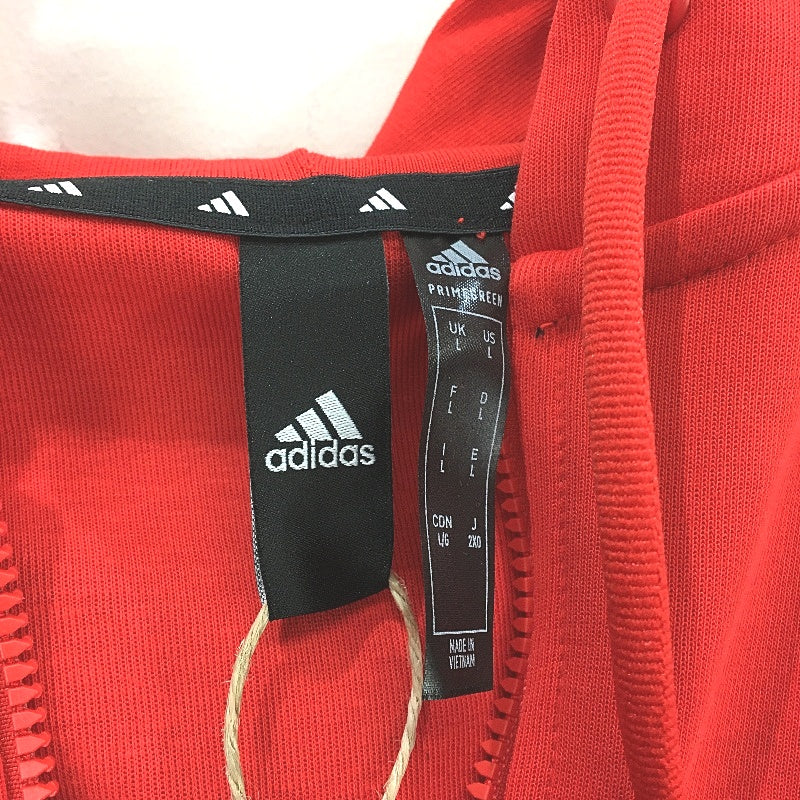 Adidas Future Icons Red 3 Stripes Full Zip Hoodie Mens Size Large NEW - Image 3