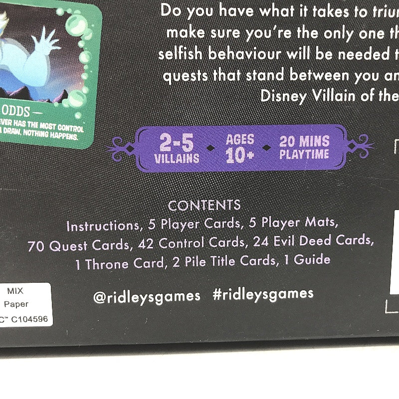 Disney Villains Selfish Card Game 2-5 Players Ages 10+ NEW - Image 5