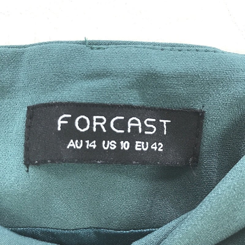 Forcast Wrap Style Teal Fitted Midi Pencil Skirt Ladies Size AU 14 - Image 3
