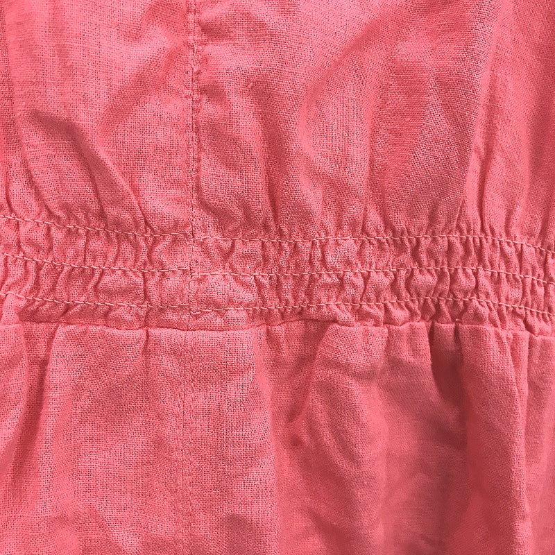 Grae Linen Blend Pink Shortsleeve Summer V Neck Midi Dress Ladies Size 12 - Image 6