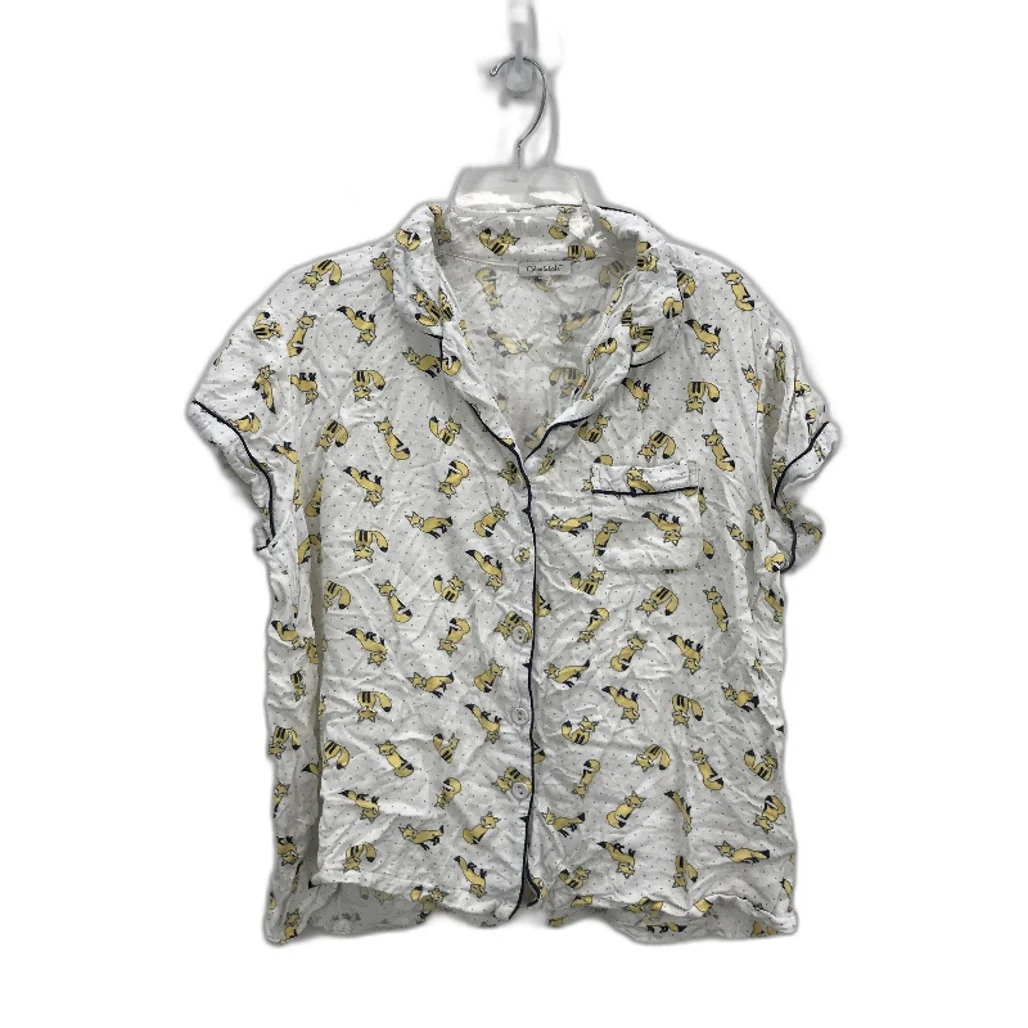 Chloe & Lola Fox Viscose Jersey Button Up Pyjama Top Ladies Size Medium
