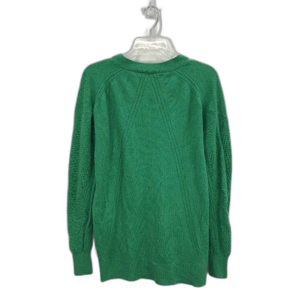 Seed Heritage Thin V-Neck Green Knitted Wool Blend Sweater Ladies Size Medium - Image 2