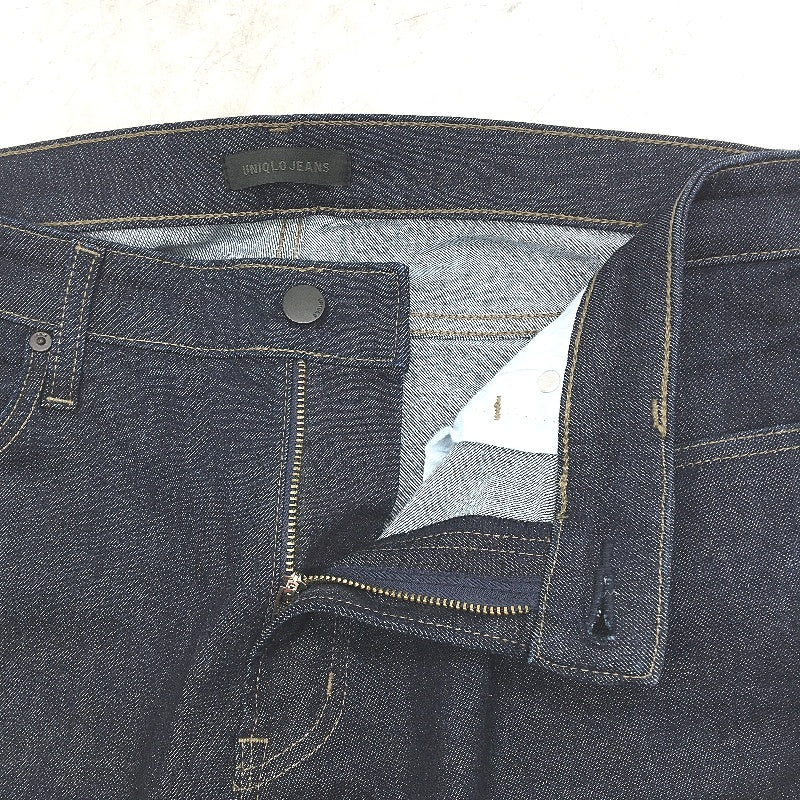 Uniqlo Ultra Stretch Black Skinny Fit Tapered Jeans Mens Size 35x34 Inch - Image 5