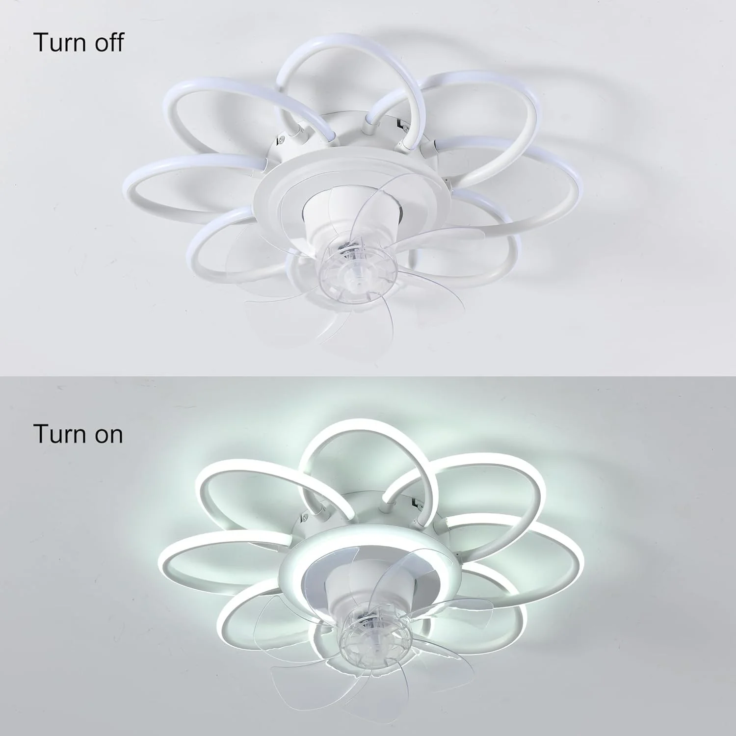 Jaycomey FS5239 White Rotating Ceiling Fan with Lights & Remote NEW - Image 5