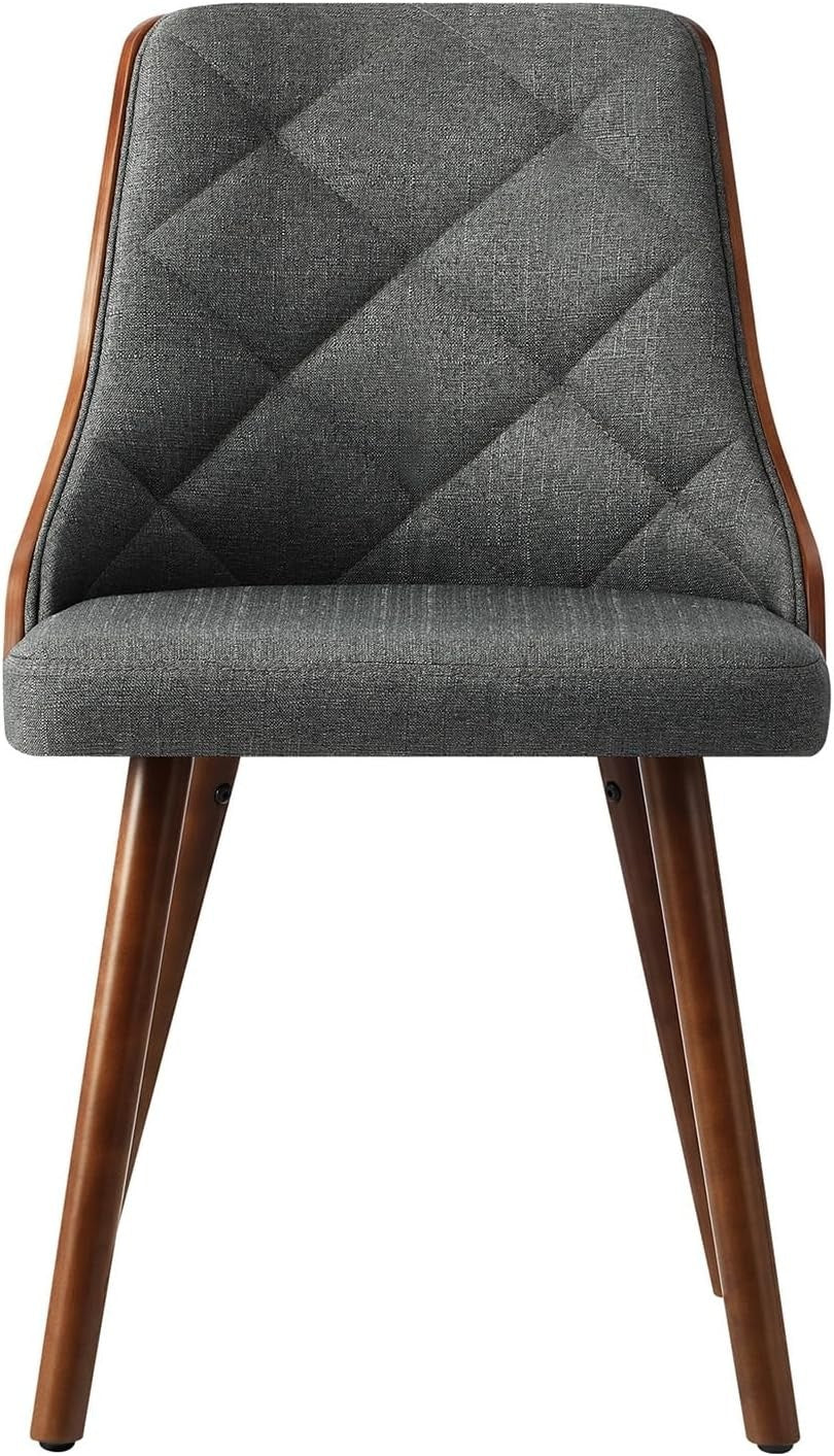 OIKITURE DCH-AIC-BEN-GY-2PC Wooden Dining Chairs Set with PU Leather Seat NEW - Image 6