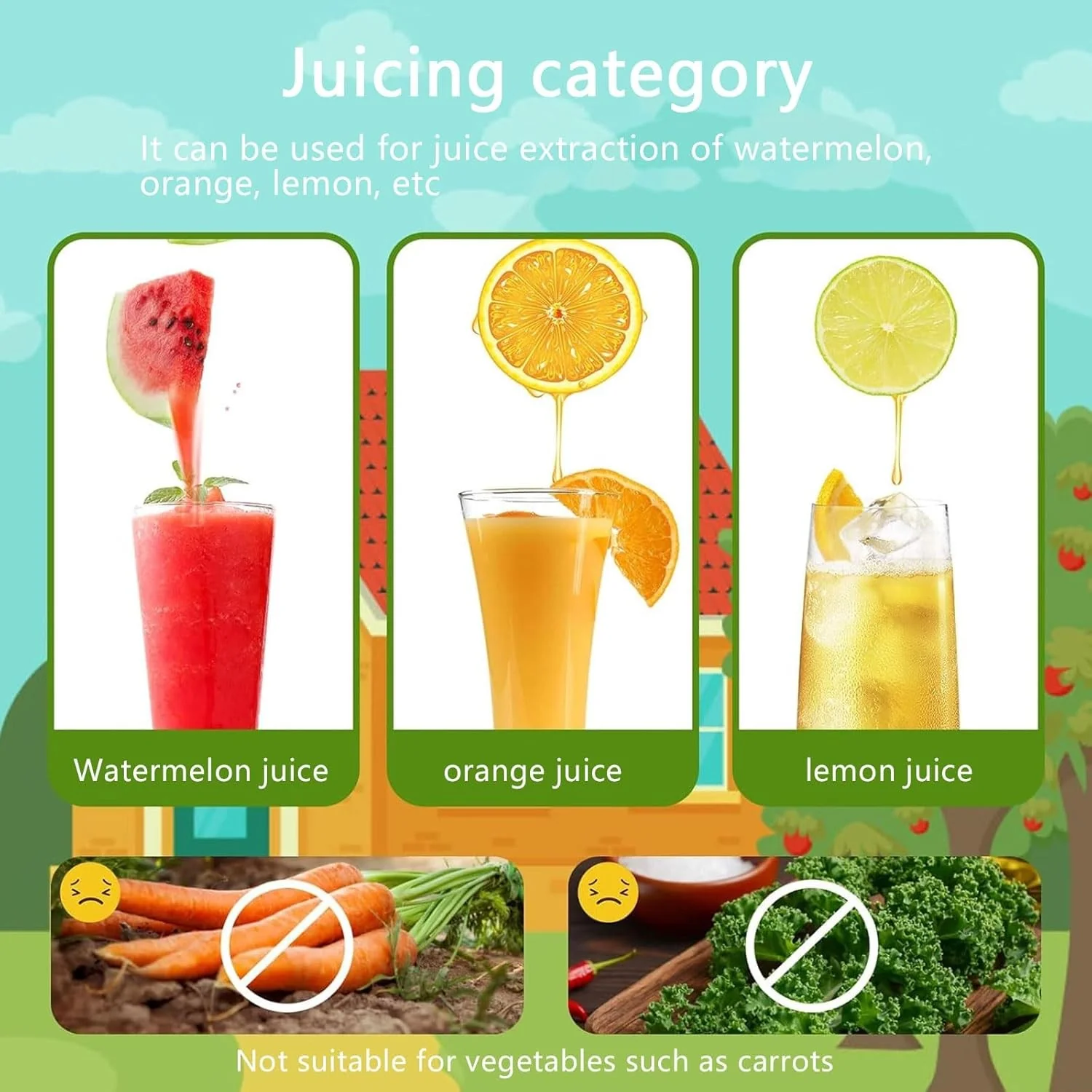AnnuoYi Orange Citrus Juicer for Lemons, Limes, Pomegranate, and Oranges NEW - Image 3