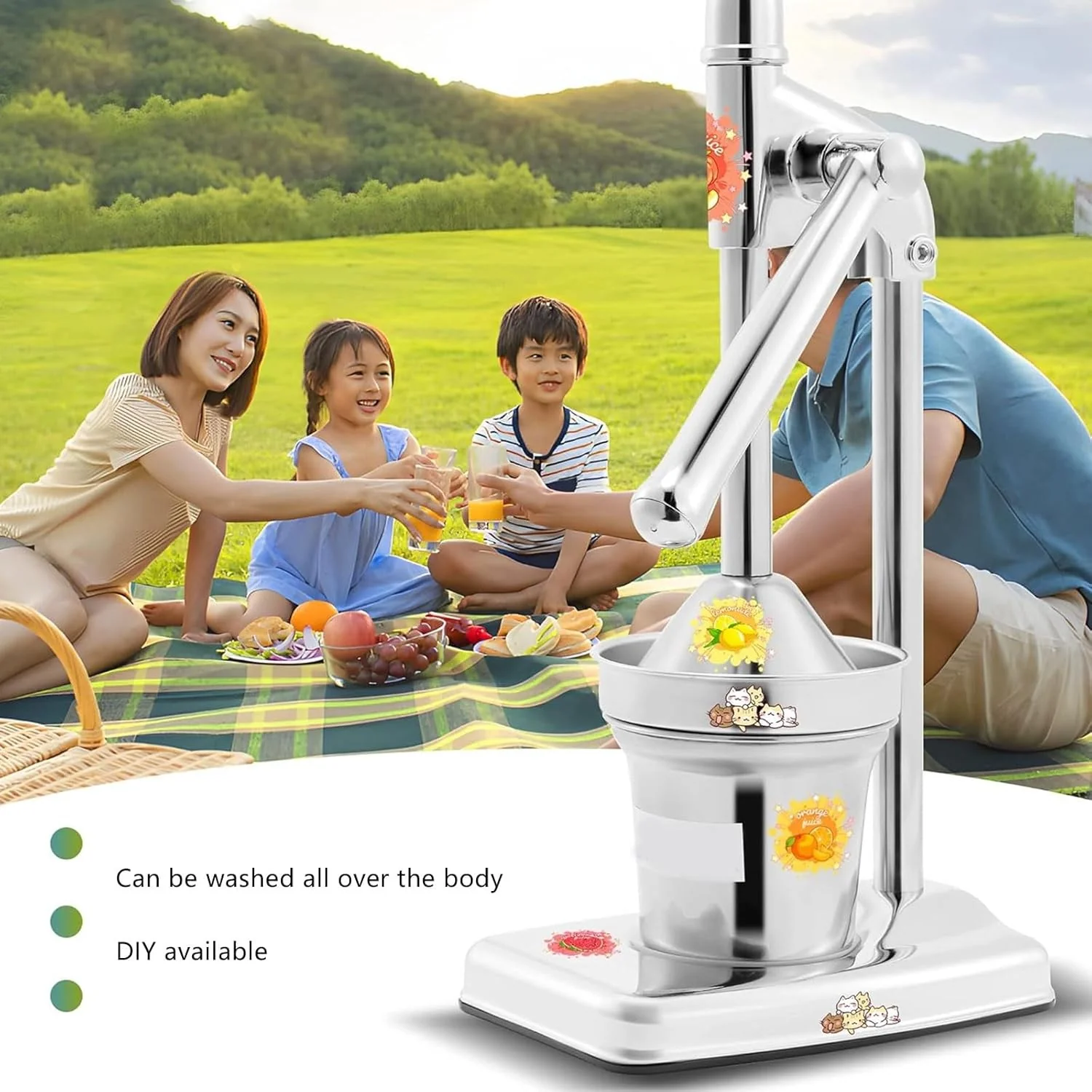 AnnuoYi Orange Citrus Juicer for Lemons, Limes, Pomegranate, and Oranges NEW - Image 6