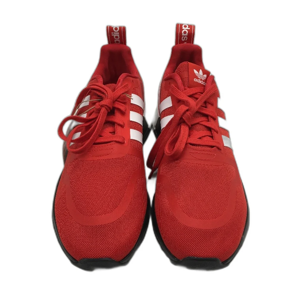 Adidas Originals Multix Vivid Red & White Stripe Sneakers Mens Size US 11.5 NEW - Image 2