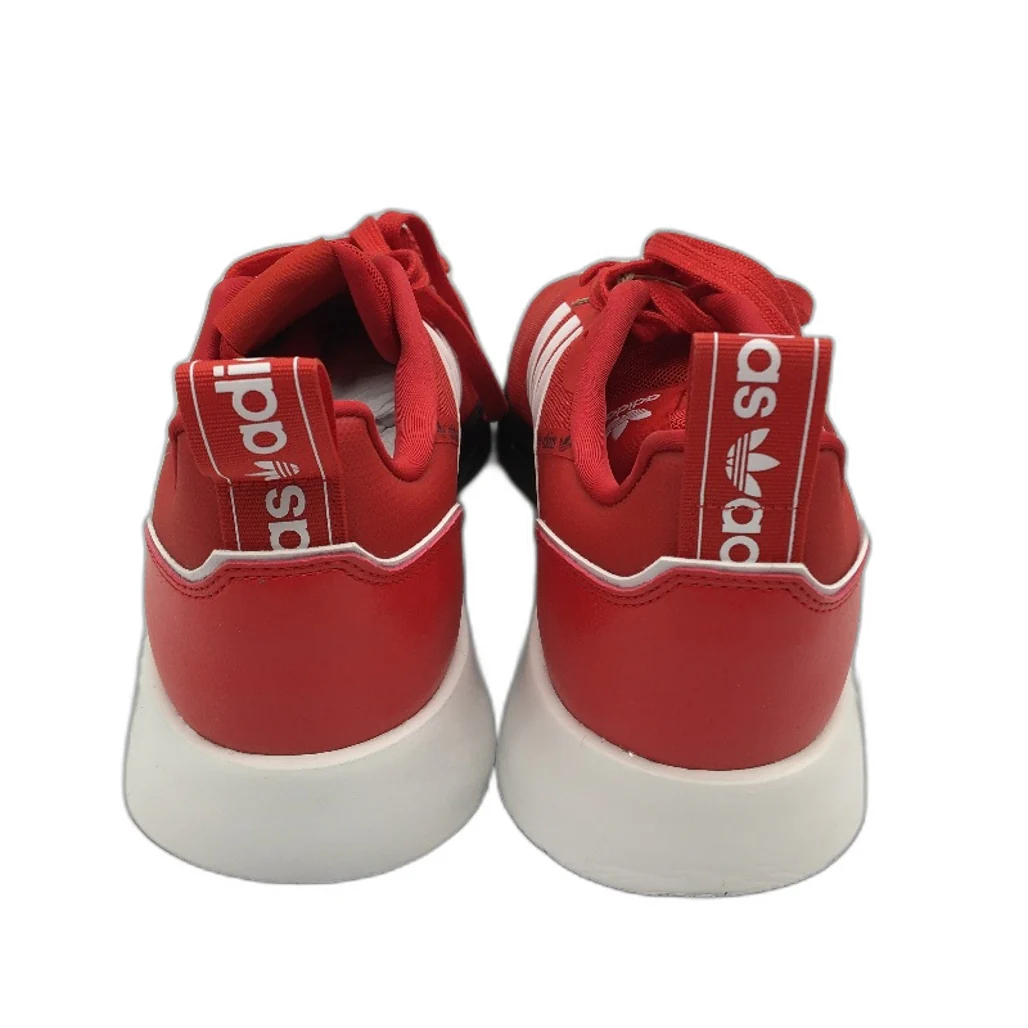 Adidas Originals Multix Vivid Red & White Stripe Sneakers Mens Size US 11.5 NEW - Image 3