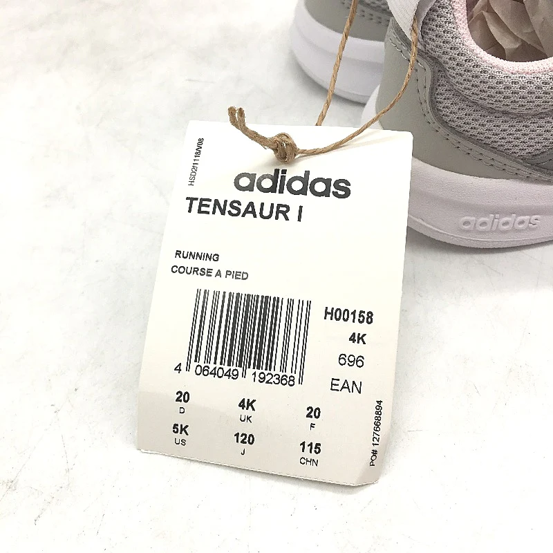 Adidas Tensaur I Grey & Pink Easy Strap Sneakers TODDLER Size US 5 12cm NEW - Image 3