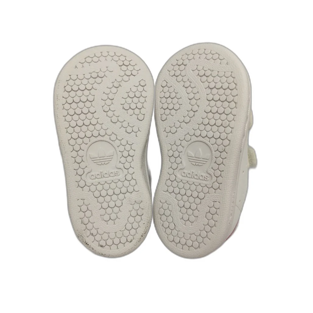 Adidas Stan Smith White & Pink Easy Strap Sneakers TODDLER Size US4 11cm NEW - Image 5