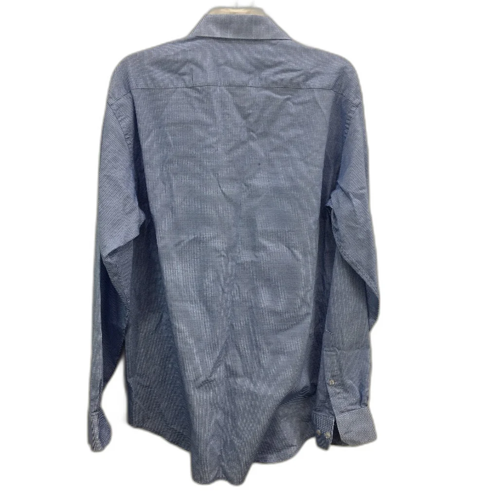 Abelard 100% Cotton Blue Check Long Sleeve Classic Fit Shirt Mens Size 42 - Image 2