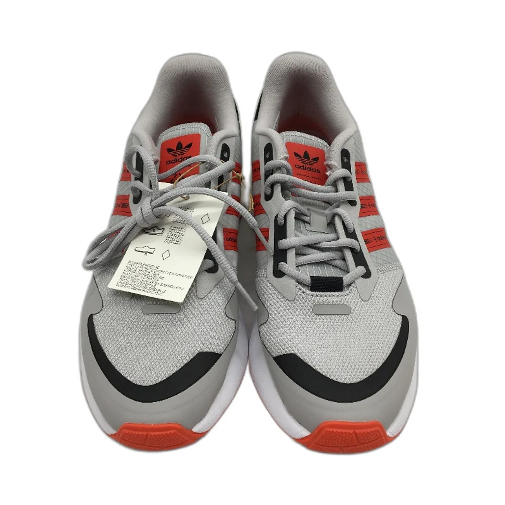 Adidas Originals ZX 1K Boost Light Grey & Red Sneakers Mens Size US 10 NEW - Image 2