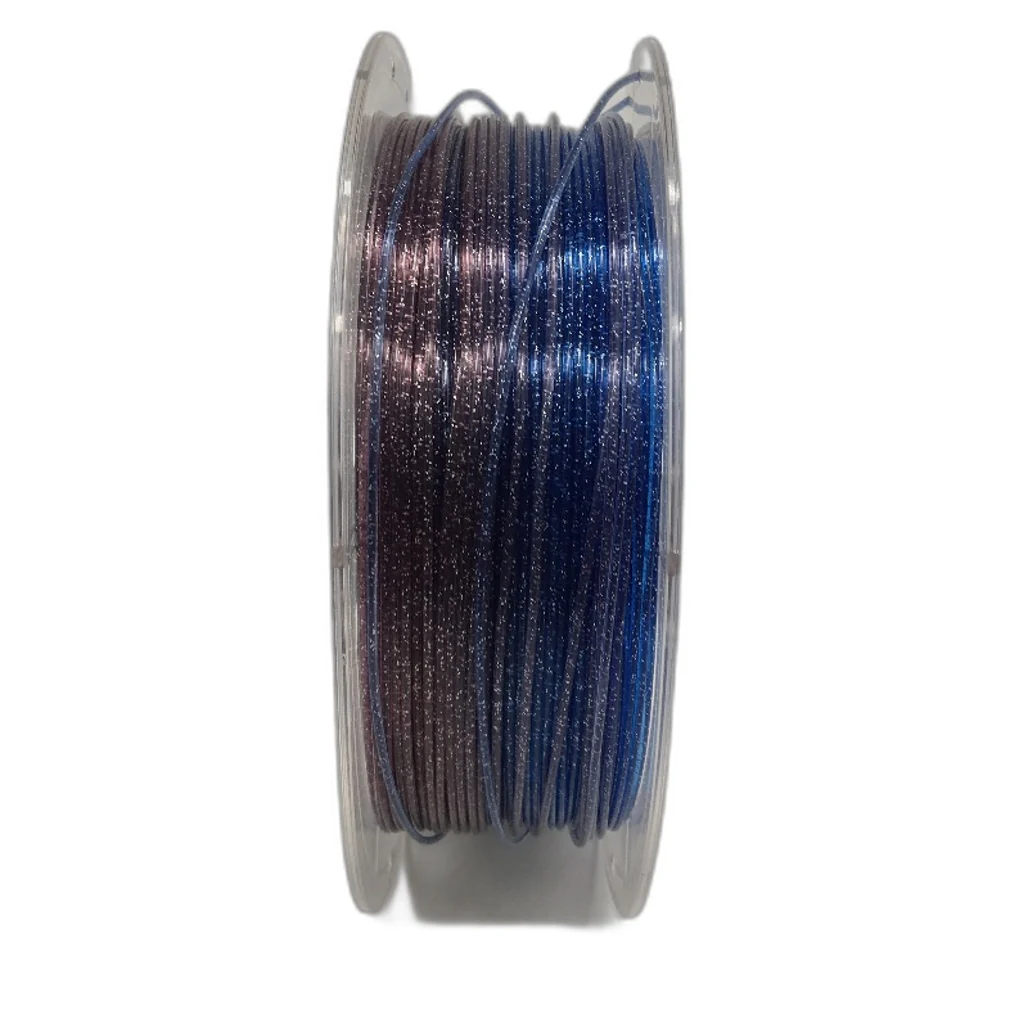 iSANGHU Clear Glitter PLA Filament 1 75MM Gradient Blue & Purple Transparent 1KG DEMO - Image 4