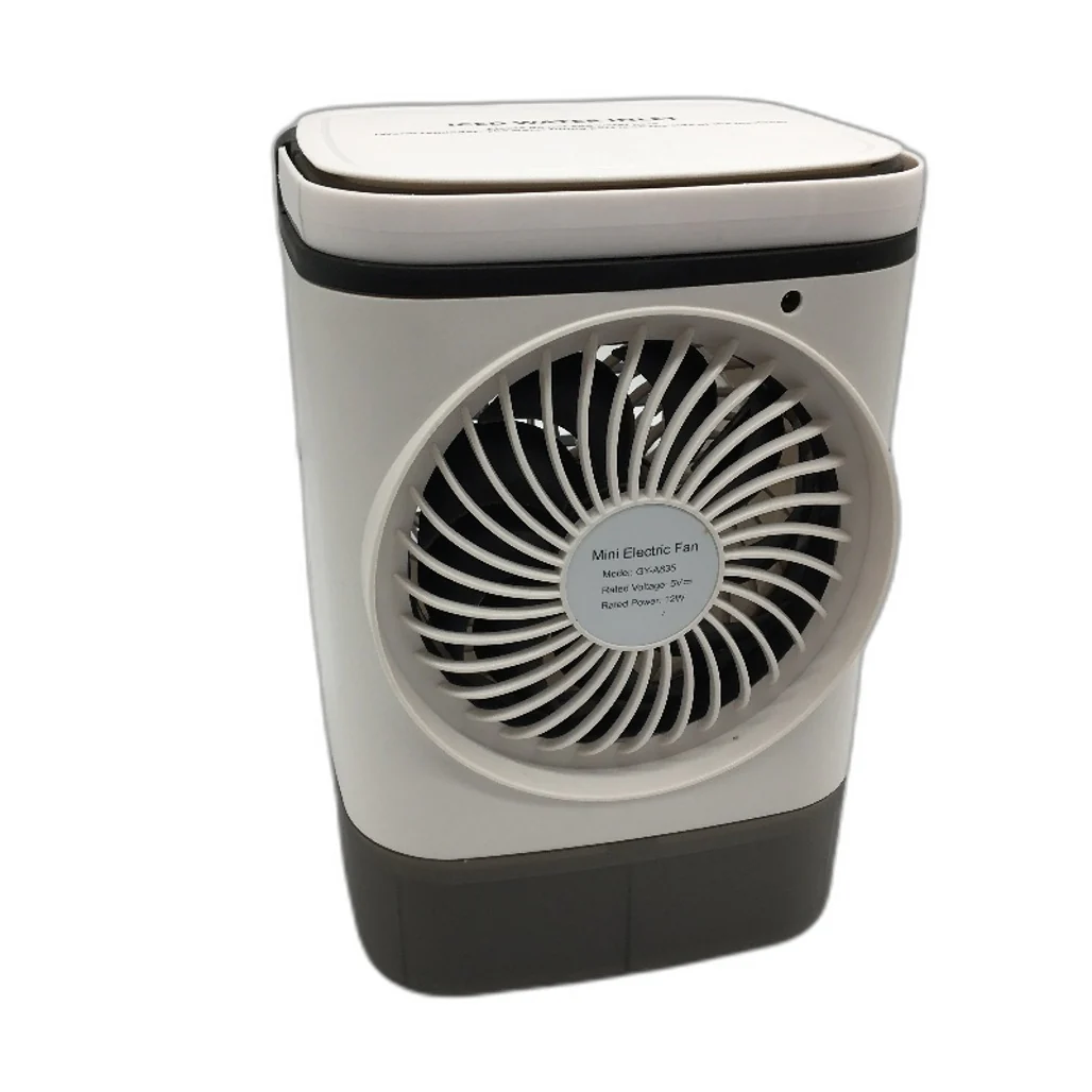 Mini Desktop Electric Cooling Fan With Water Tank & Colourful LED Lights NEW - Image 2